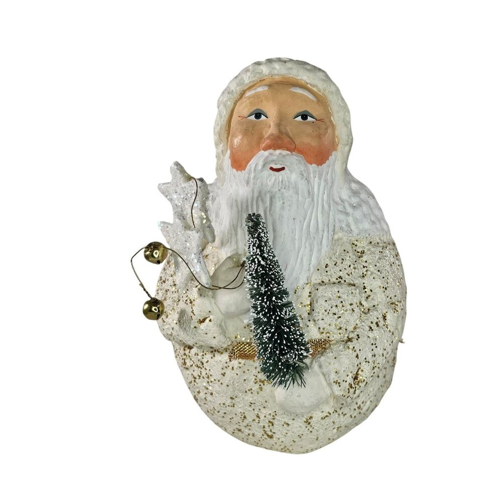 Department 56 Father Frost Roly Poly Santa Claus Belsnickle Stars Round Tree